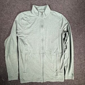 Coolibar Sonora Jacket Mens Medium Heather Green UPF 50+ Full Zip Sun Protection